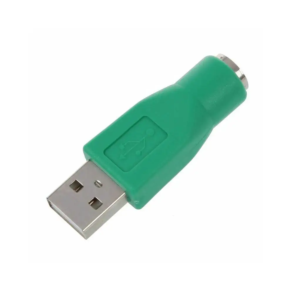 1 ps2 zu USB-Stecker Adapter Stecker auf 6-polig geeignet für Computer PC Laptop Tastatur Maus Adapter grün Adapter