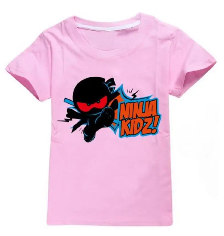 New NINJA KIDZ Kids Cartoon Clothes Children Graphic Tee Summer Boys Fashion Short Sleeve T-Shirt Baby Girls Tops Clothes