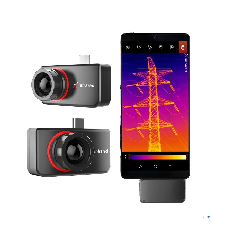

Инфракрасная тепловизионная камера T3PRO для наружного промышленного применения, обнаружения неисправностей печатных плат и тепловизионной диагностики пола, тепловизор для телефона