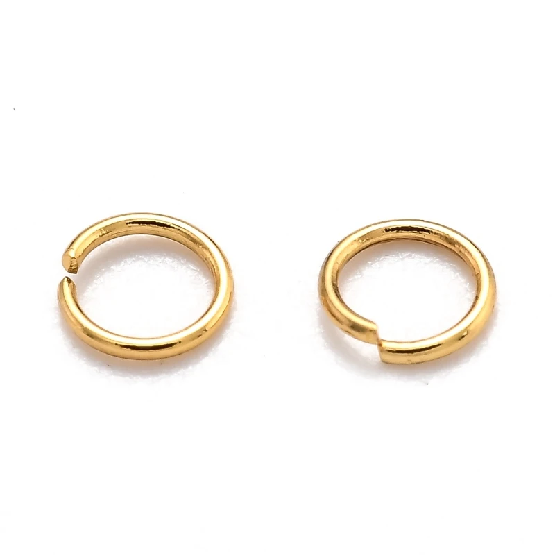 1000pcs 304 Stainless Steel Jump Rings Open Jump Rings Real 18k Gold Plated 24 Gauge 4x0.5mm Inner Diameter: 3mm