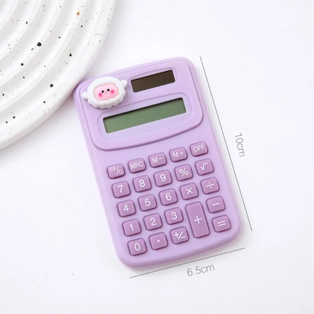 8 Digits Cute Mini Portable Digit Calculator Lightweight Cartoon Animal Cartoon Cute Calculator Kawaii Small Do Office Work