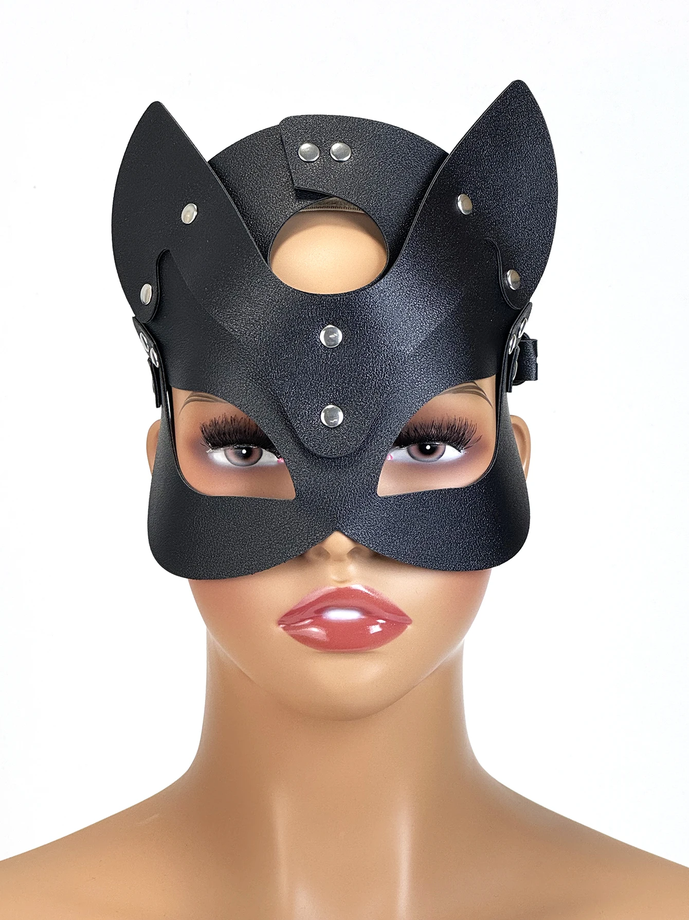 Frauen Sexy Maske Augenbinde Cosplay PU Leder Einstellbare Maske Maskerade Ball Ausgefallene Masken Halloween Party Maske Zubehör