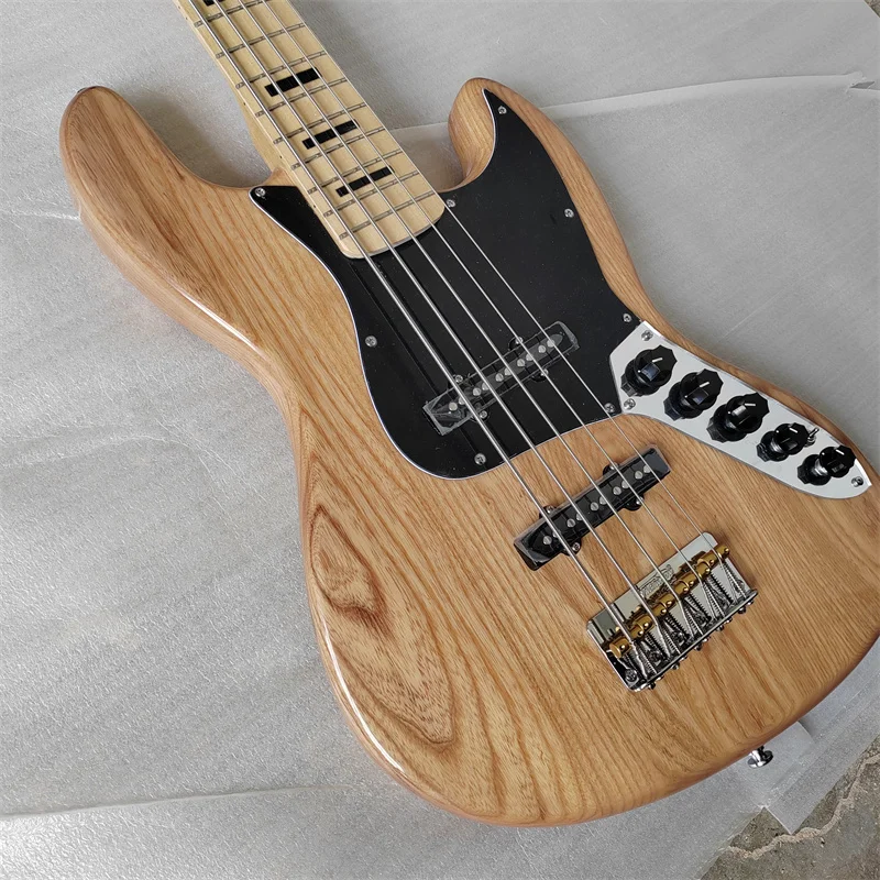 Ash Wood Wood Color Bass, Active Line, 5 String, Custom Color, Stock, Free Shipping