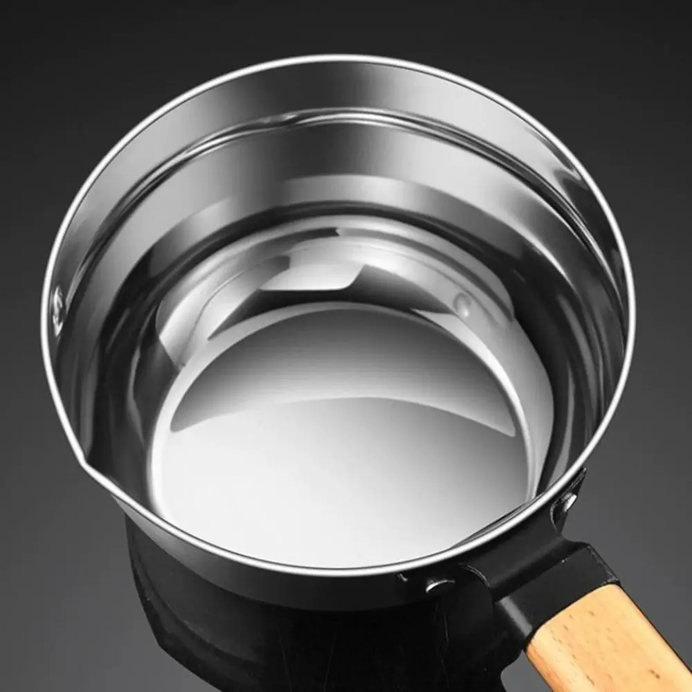 

304 Stainless Steel Water Scoops Wooden Handle Hanging Soup Ladle Multipurpose Large Capacity Water Spoon for Flower Watering