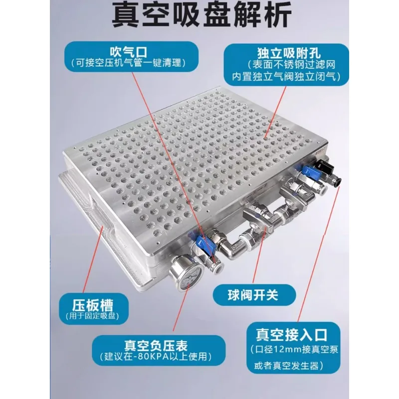كوب شفاط مكنسة كهربائية مسامية متوسطة المدى، تركيبات امتزاز ثلاثة في واحد بقوة مركزية #2