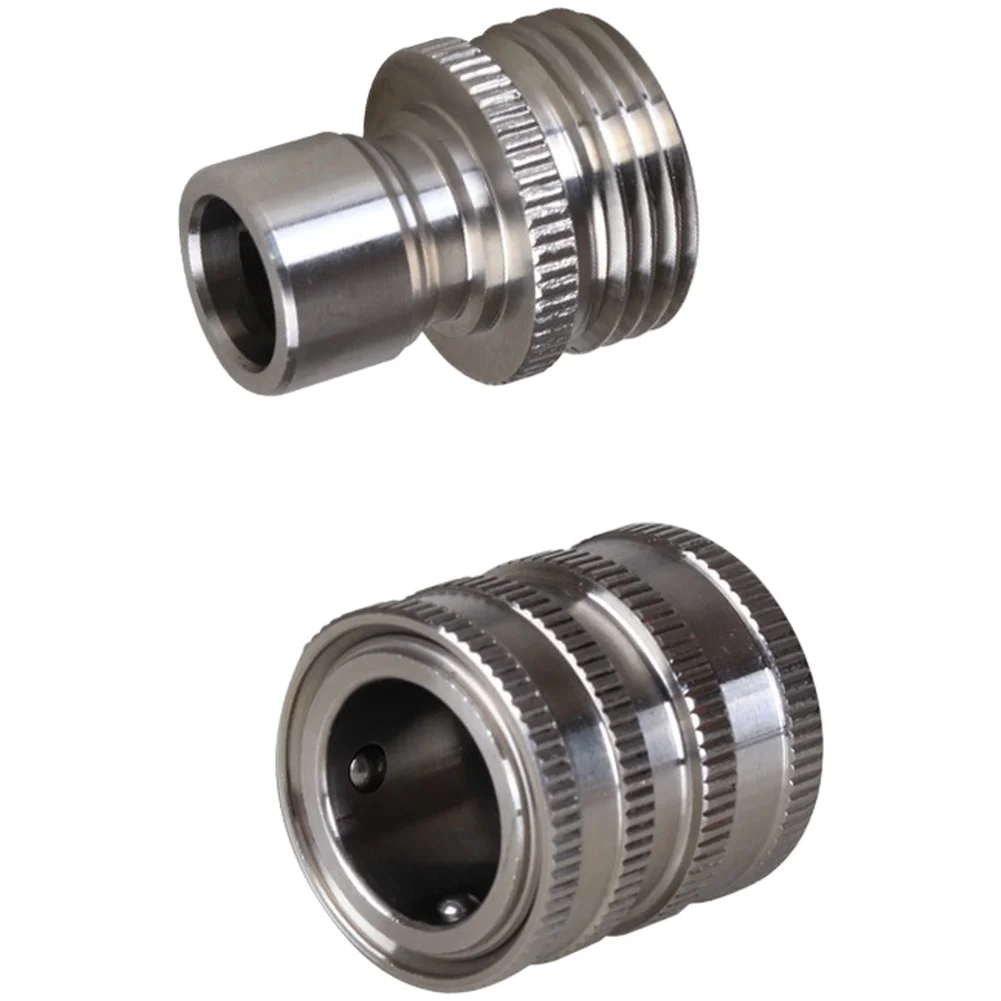 Garden Hose Quick Connect Fittings Stainless Steel 3/4 Thread for Outdoor Watering Car Washing and Irrigation Tasks