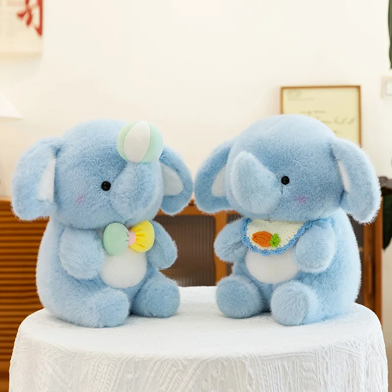 Muñeco de peluche Kawaii, bonito elefante de juguete para niños, regalo de cumpleaños y Navidad, bonito compañero decorativo de Año Nuevo juguetón