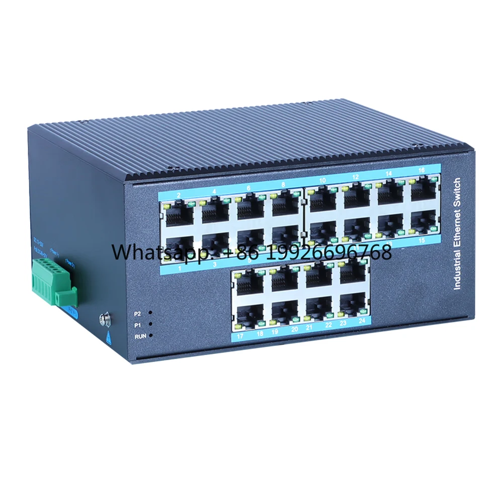 Non-network Management Industrial-Grade 24-Port 100Mbps RJ45 Electrical Eort, Without POE, Rail-mounted Network Switch
