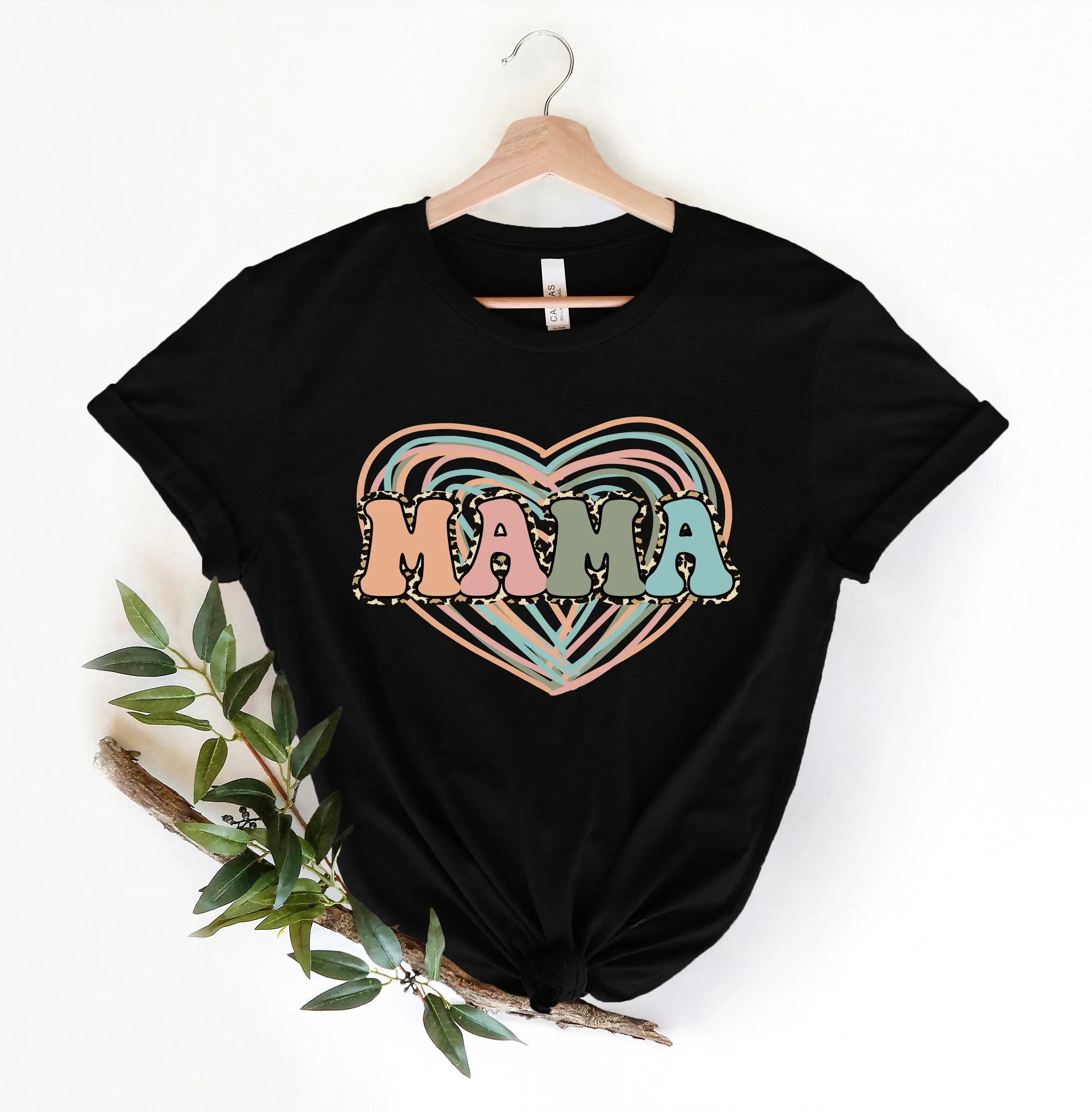 

Mama T Shirt Cute For Women Reflection Heart Mother'S Day Mom Life Mommy Trendy