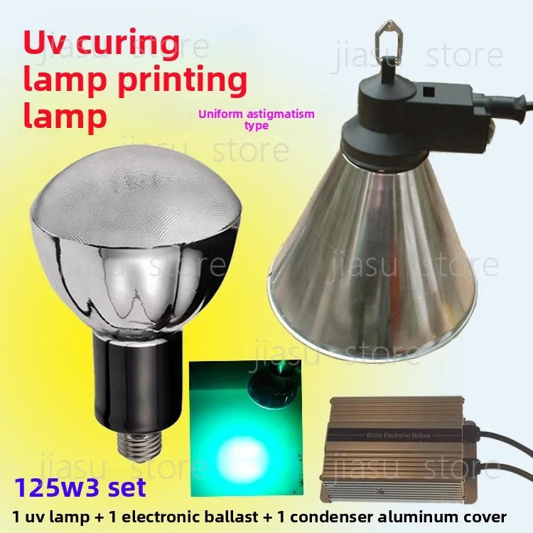125W UV Curing Exposure Lamp HPI-UV12 HPR125, Plate Making Light for Pad Printing, UV Exposure Lamp for Screen