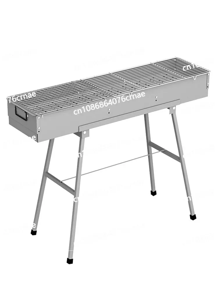 Thickened Barbecue Rack, 26 Width, Outdoor Commercial Stall, Carbon Grill, Fish Grill, Skewer Grill, Folding Barbecue Grill