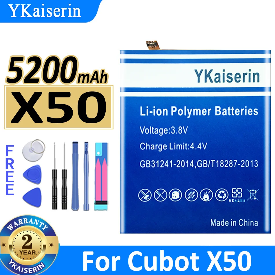 

Аккумулятор ykaisin на 5200 мА · ч для Cubot X50 Bateria