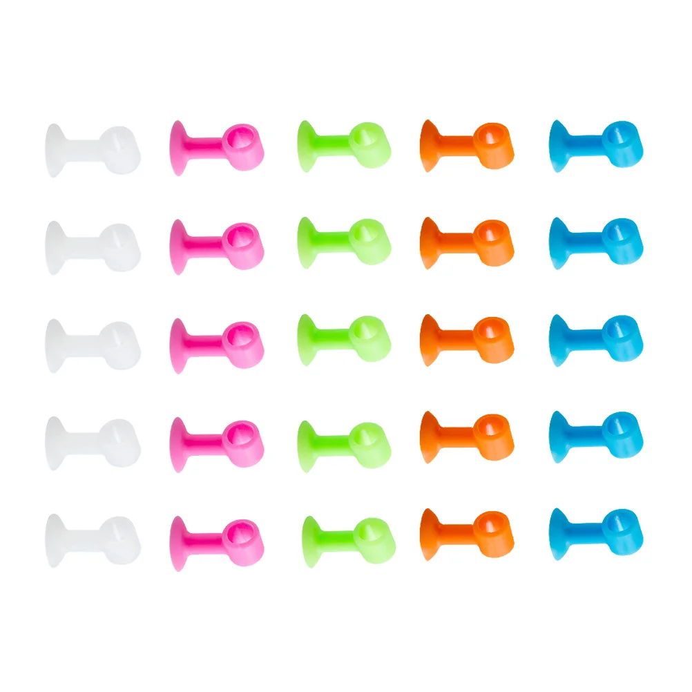 25 Pcs Door Knob Silicone Anti-collision Stopper Buffer Tools Wall Protection Buffers Bumper Handle Stoppers Blue Household