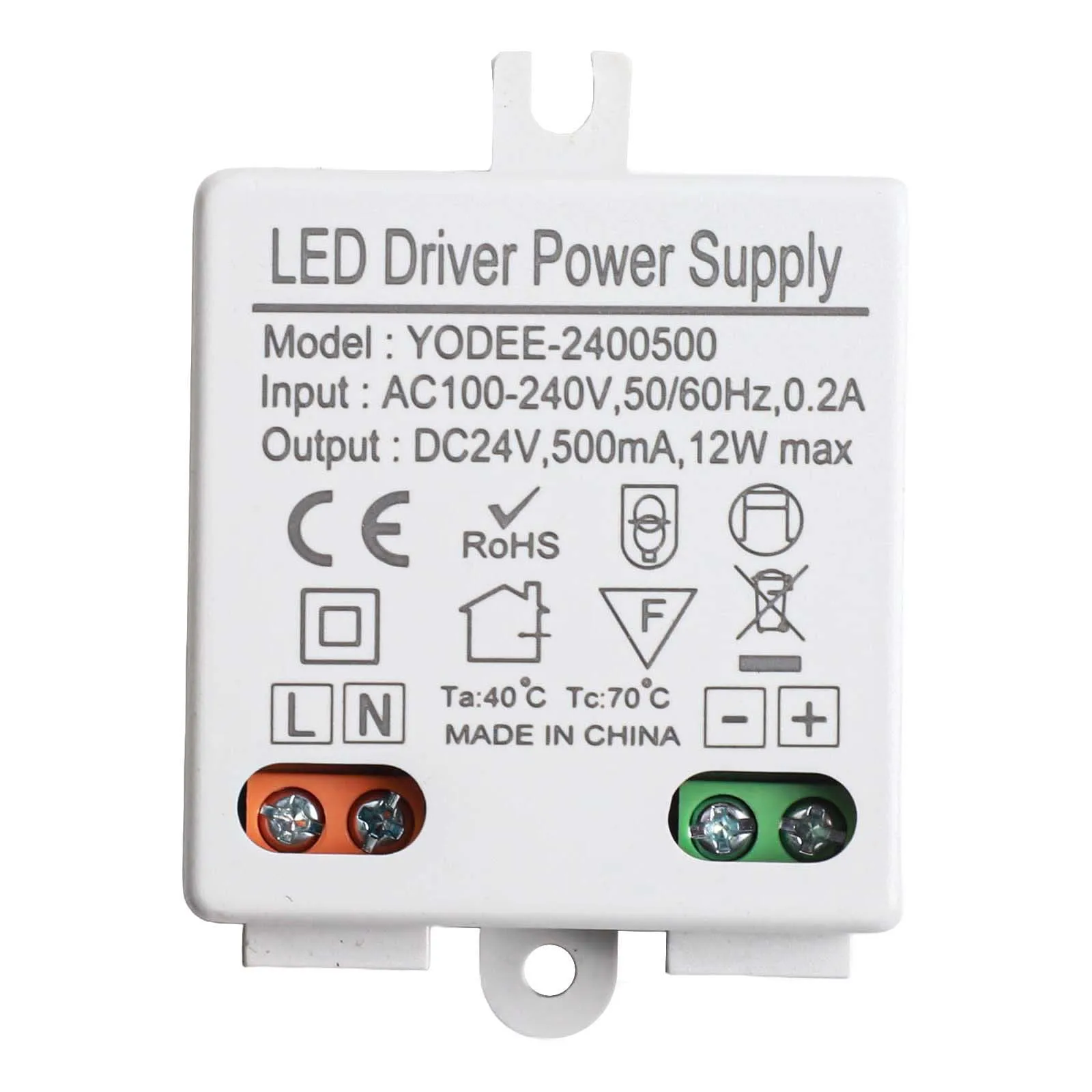 AC to DC LED Driver Power Supply 12W 24V with Overheating and Overload Protection Perfect for Cabinet Lights and Doorbells