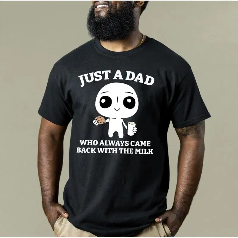 Sólo un papá que siempre llegó de vuelta con el leche camiseta divertida Día del Padre estética Retro desenganche ropa Vintage lindo Humor