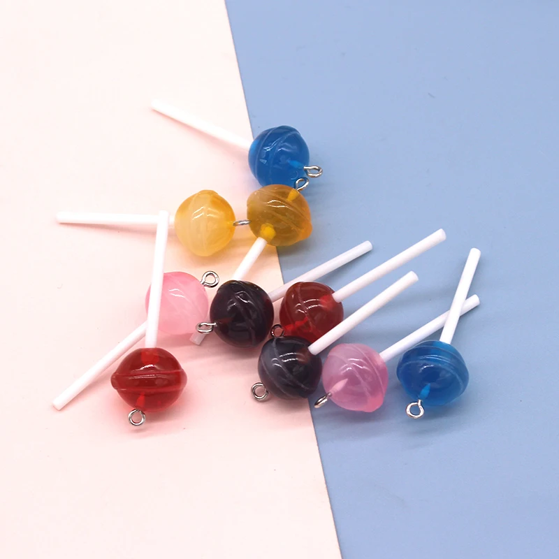 الجملة 30/50/100 قطعة ثلاثية الأبعاد مصاصة الراتنج السحر السائبة كوكب مصاصات الحلوى قلادة ل حلق المفاتيح Diy بها بنفسك مجوهرات جعل