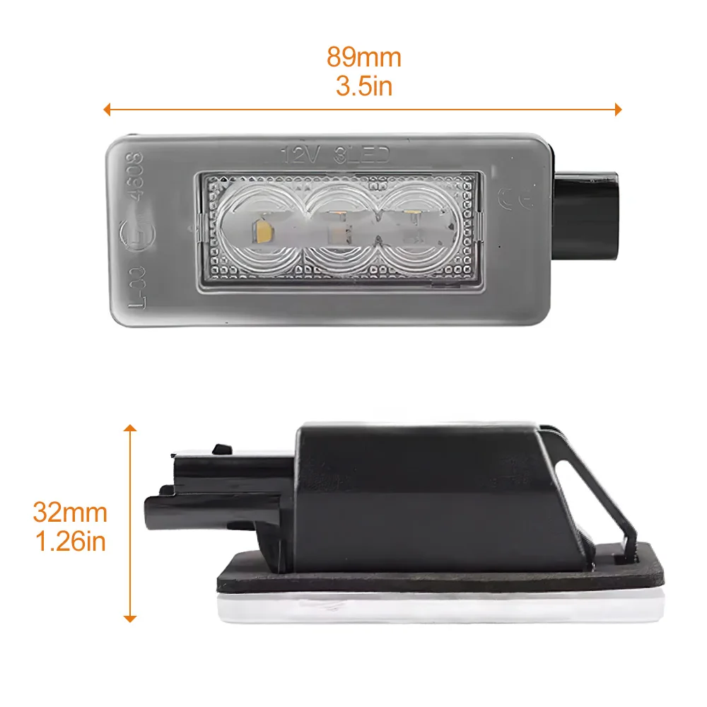 FOSITAN 2 قطعة لوحة ترخيص مُضاء مصباح صالح لبيجو 208 2008 308 508 SW 3008 5008