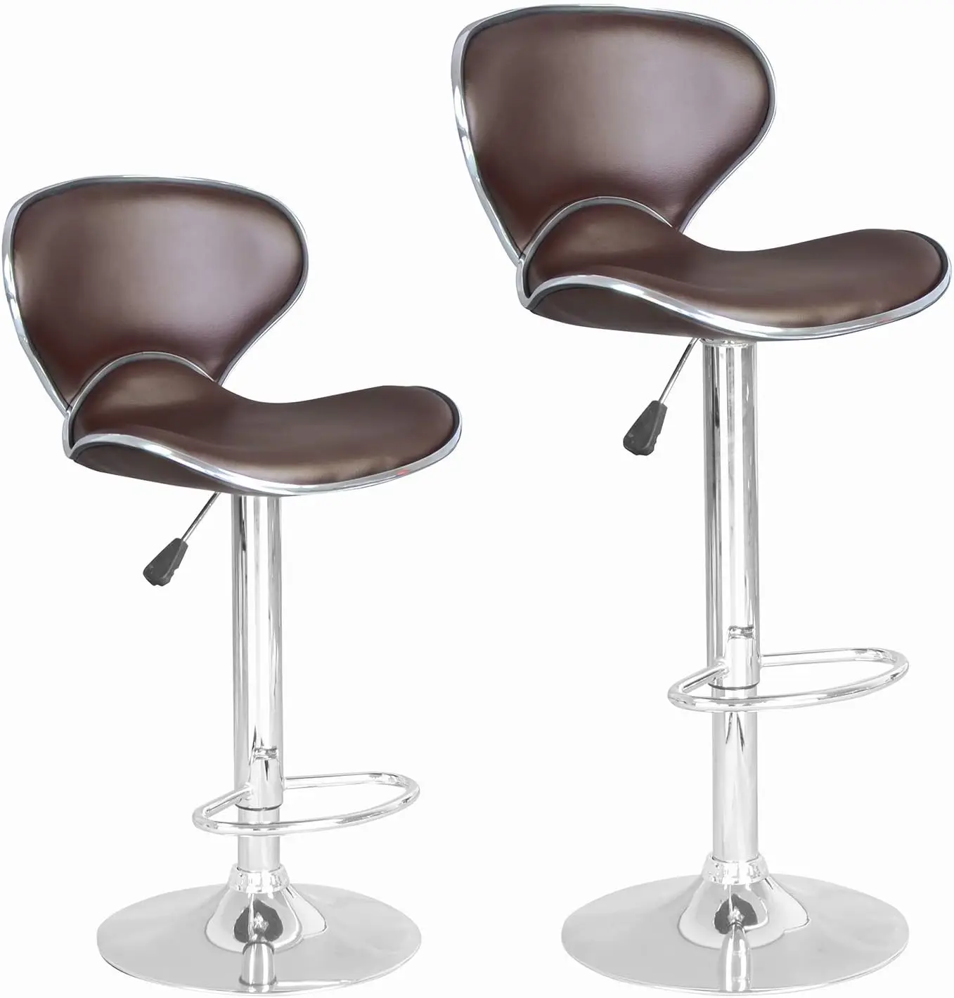 

Bar Stools Set Of 2, Counter Height Adjustable Bar Stools With Ba Bar Stool Pu Leather Swivel Bar Stool Kitchen Counter Bar