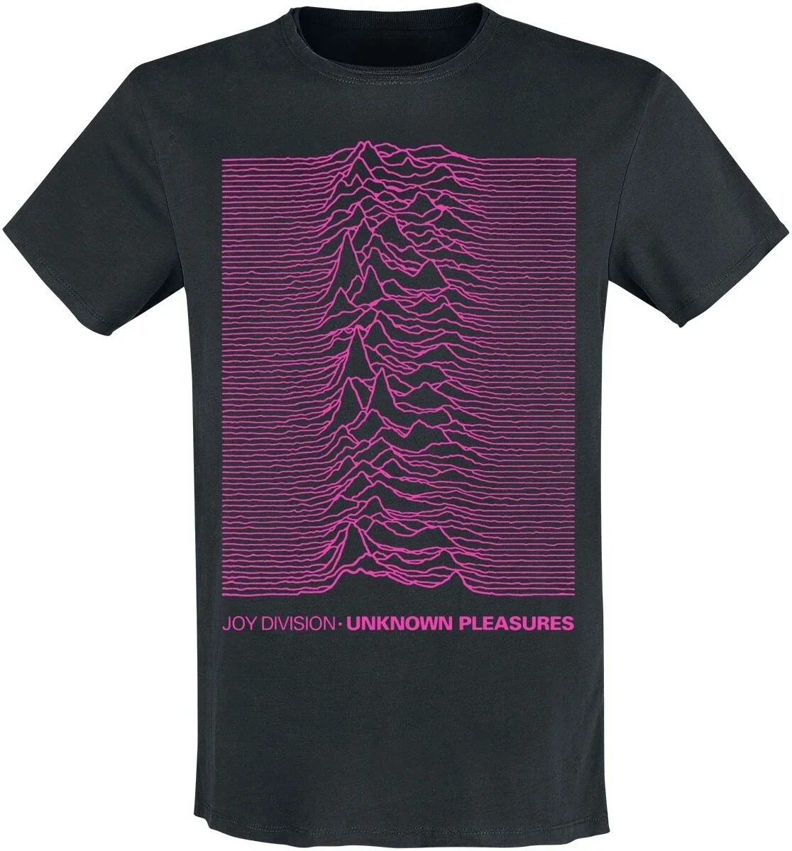 Joy Division Unknown Pleasures Pink Pulse Print Baumwoll-T-Shirt für Männer und Frauen Post-Punk-Band Unisex-Tee – Detail 3