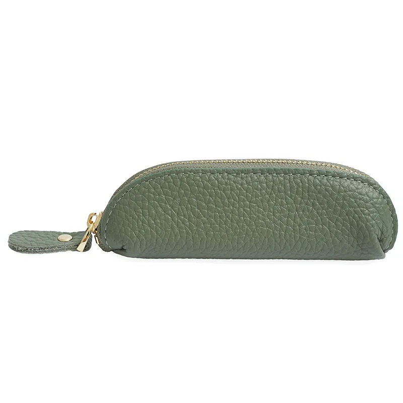 Zipper Coin Purse Real Leather Luxury Portable Coin Bag Woman Personalized Key Wallet Mini Lipstick Bag Storage Bags