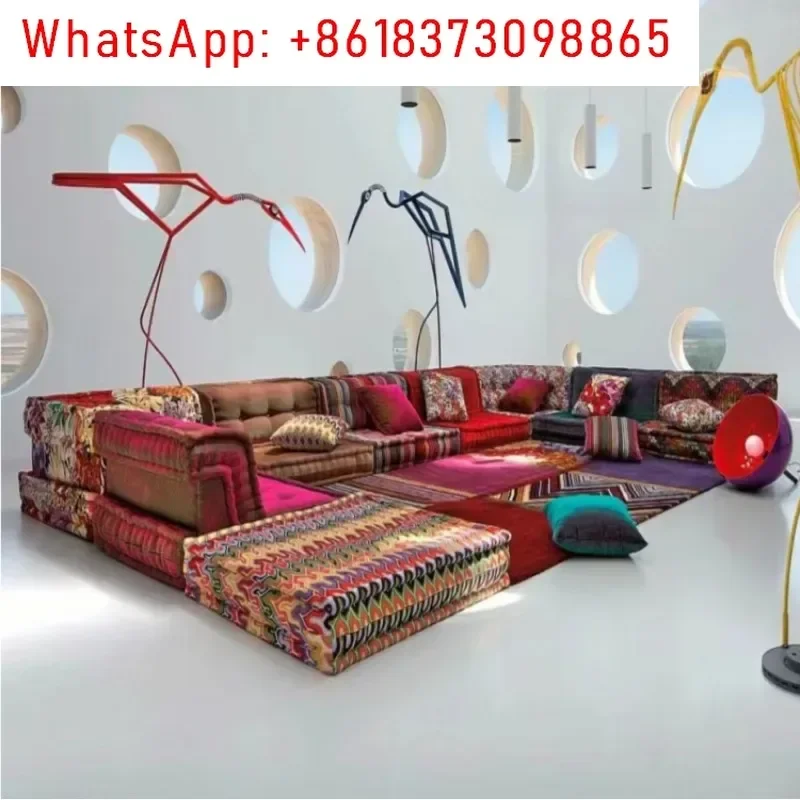 

Designer Puffs Living Room Sofas Vintage Individual Light Luxury Lazy Living Room Sofas Comfortable Ergonomics Divano Furniture