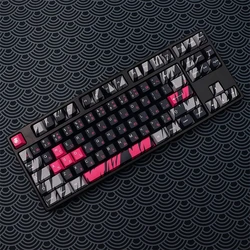 PBT Japanese Camouflage Keycaps Cherry Profile Dye Sublimation Mechanical Keyboard Keycap For MX Switch ISO Enter Logitech G610