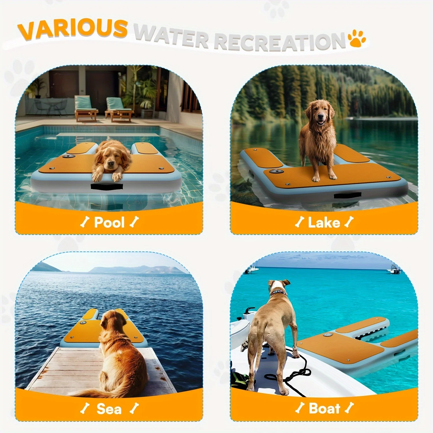 High Quality Inflatable Dog Ramp, Dog On Water Ramp, Floating Dock, Dog Floating Ramp Ladder