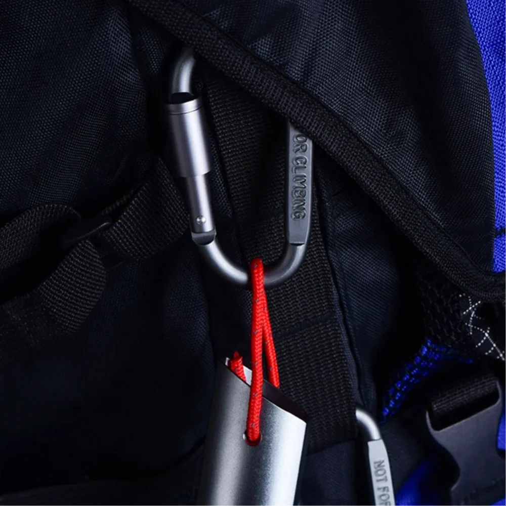 

6pcs Carabiner Set For D-type Climbing Buckle Survival Edc Outdoor Keychain Clip Alloy Aluminum Tactical Caribiner Hook