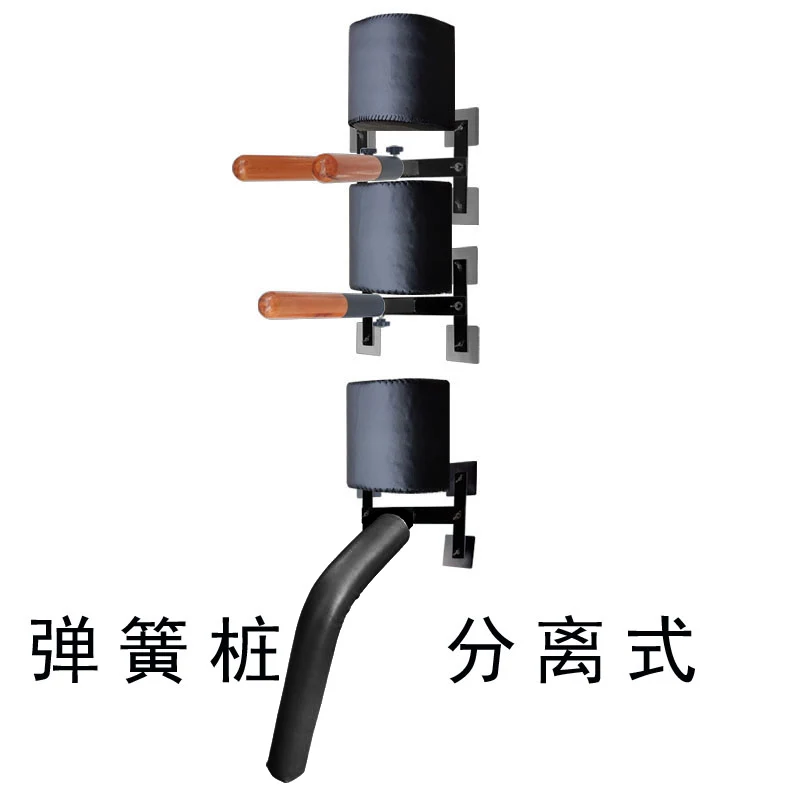 Add Leg Sweeping Function Wall-mounted Spring Pile, Wing Chun Wooden Pile, Simple Jeet Kune Do Wooden Pile, Bamboo Pile