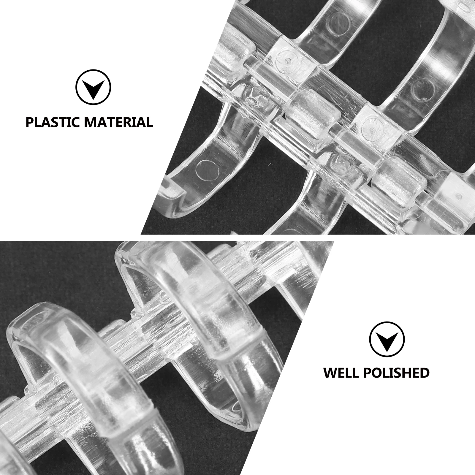 

10pcs Plastic Segmented Snap 4 Hole Loose Leaf Binder Clips For Office Home School File Stationery Supplies Snap Ring