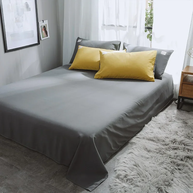 100% Cotton Bedding Set Simple Nordic Duvet Cover 220/240 Solid Color Couple Bed Quilt Cover Gray Bed Sheet Single Double Queen