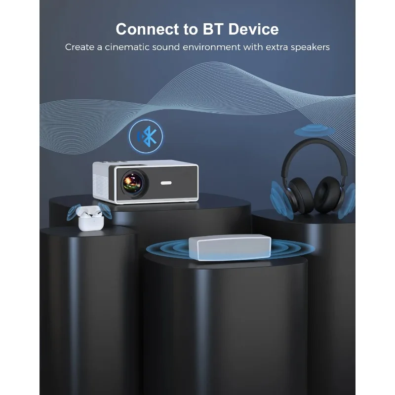 Projetor inteligente LED portátil de venda quente 1080P Full HD Movie Cinema apresenta home theater sem fio