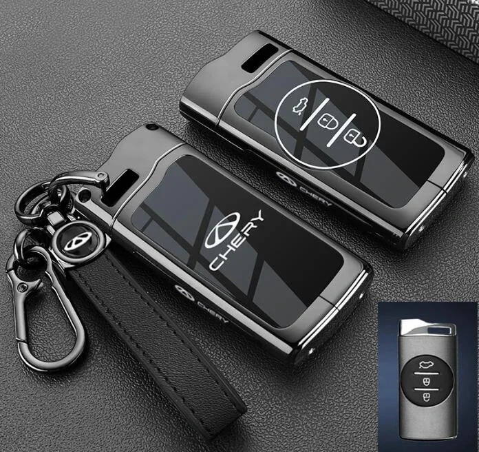 Car Zinc Alloy TPU Protective Key Case Cover Holder For Chery Tiggo 8 5 ARRIZO 7 Tiggo Car Interior Accessories