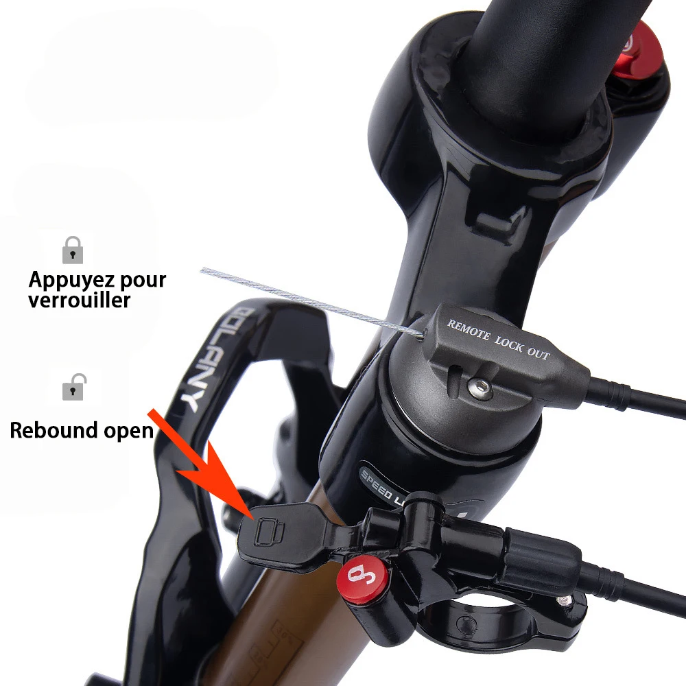 Bolany Mountainbike-Gabel 27,5/29 Zoll Fahrrad-Federung MTB Luftfedergabel Stoßdämpfende Gabel Downhill-Federungsgabel – Detail 5
