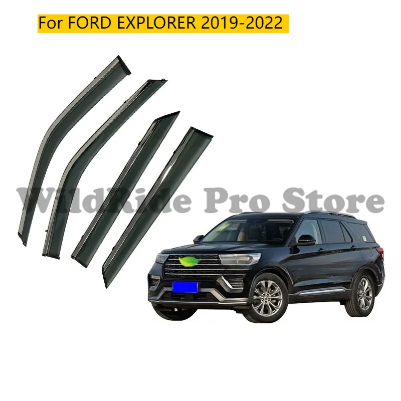 Vent Shade Sun Rain Guards for FORD EXPLORER 2019-2022 Side Window Visors Wind Deflectors
