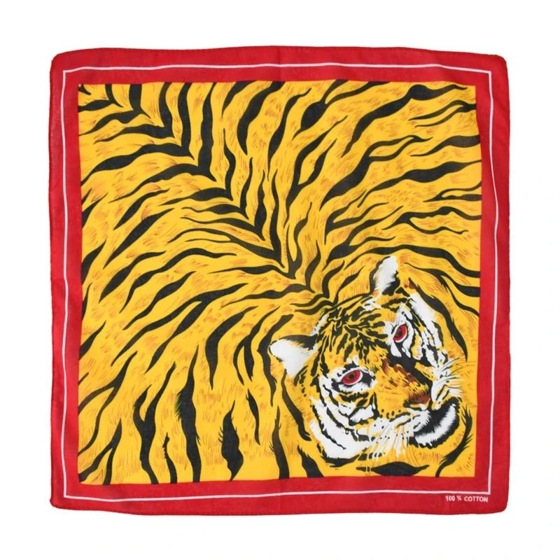 

652F Trendy Leopards Pattern Headscarf Versatiles Head Covering Comfortable Scarf for Festivals Parties and Beach Vacations