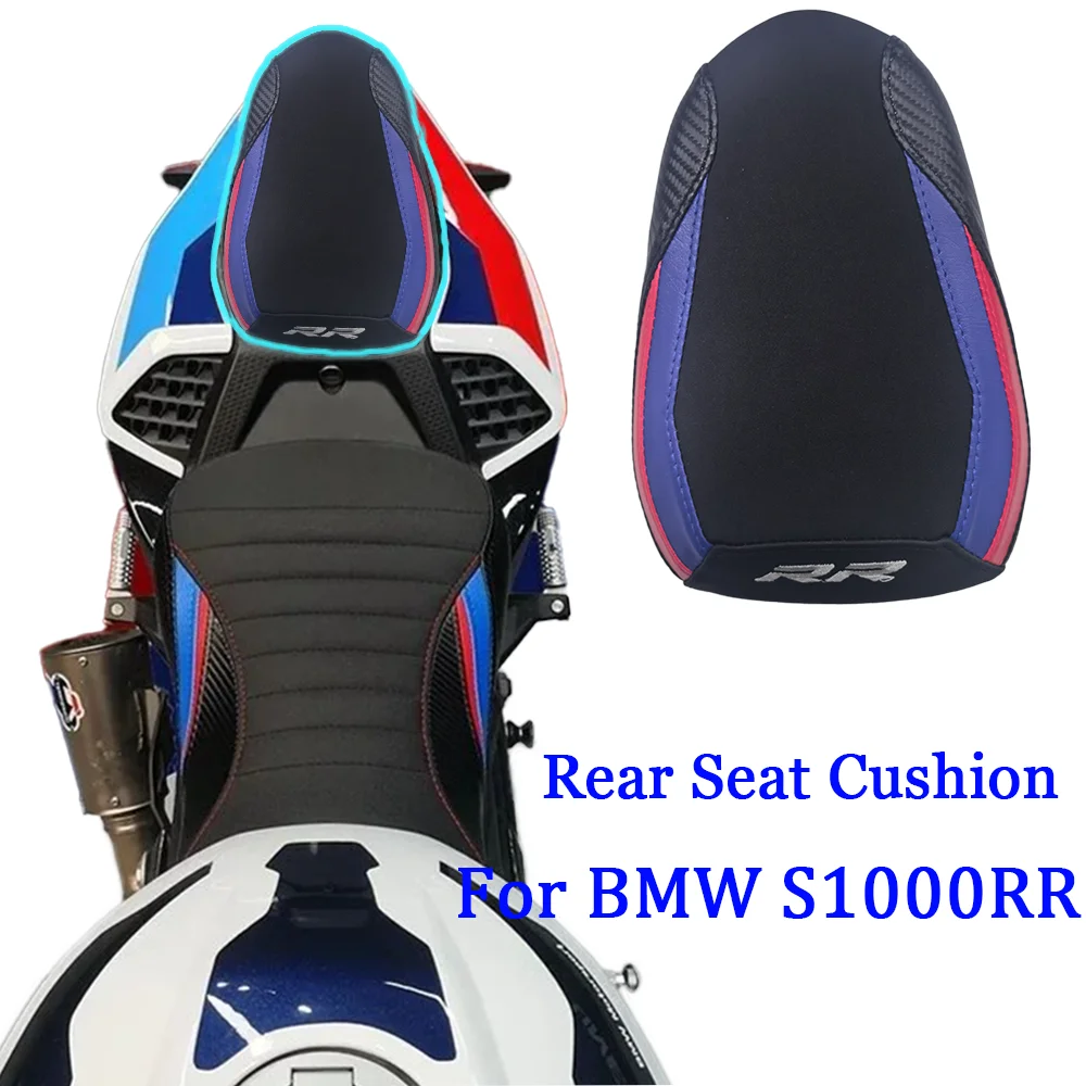 Motorcycle Rear Passenger Pillion Seat Cover Cushion Pad For BMW S1000RR M1000RR 2019 2020 2021 2022 2023