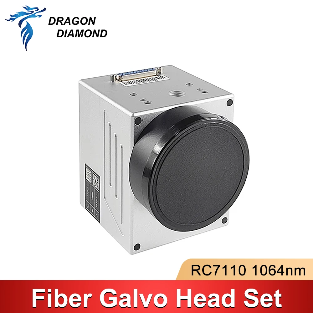 1064nm Fiber Laser Scanning Galvo Head Set RC7110 With Red Pointer 0-100W Input Aperture 10mm for Metal Marking Machine