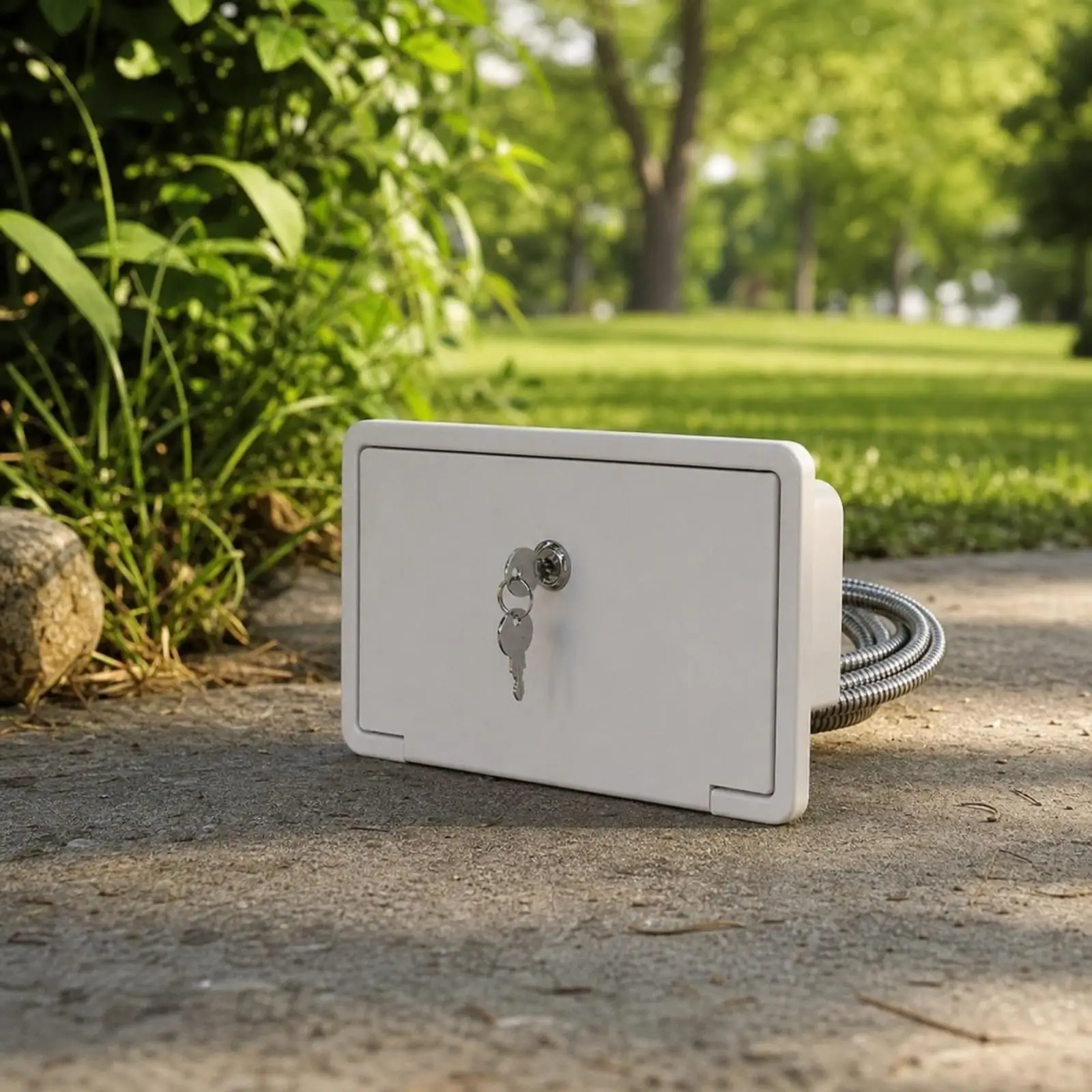 Caja de ducha para autocaravana, unidad de ducha portátil para acampar con tapa abatible, grifo de plástico para exteriores, mezclador de agua fría y caliente para remolque.