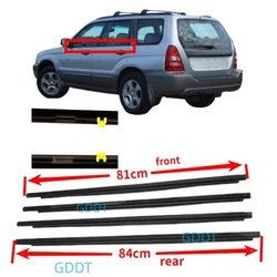 4 Pcs Black Outside Window Glass Rubber Shell for Subaru Forester 2004-2007 Weatherstrip for Ranger Outer Laminate 61280-SA010