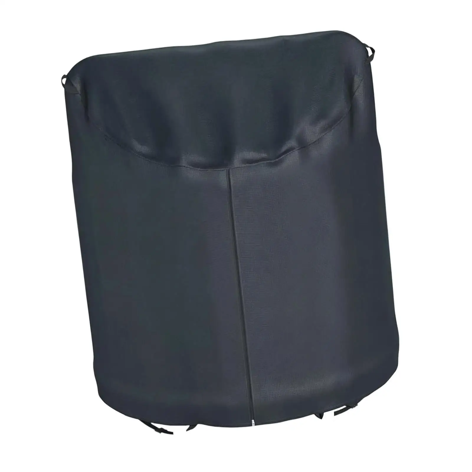 Outdoor Trampoline Cover for Kids Quick Zip Design Compact Storage Black Foldable Water Resistant All Weather Protection