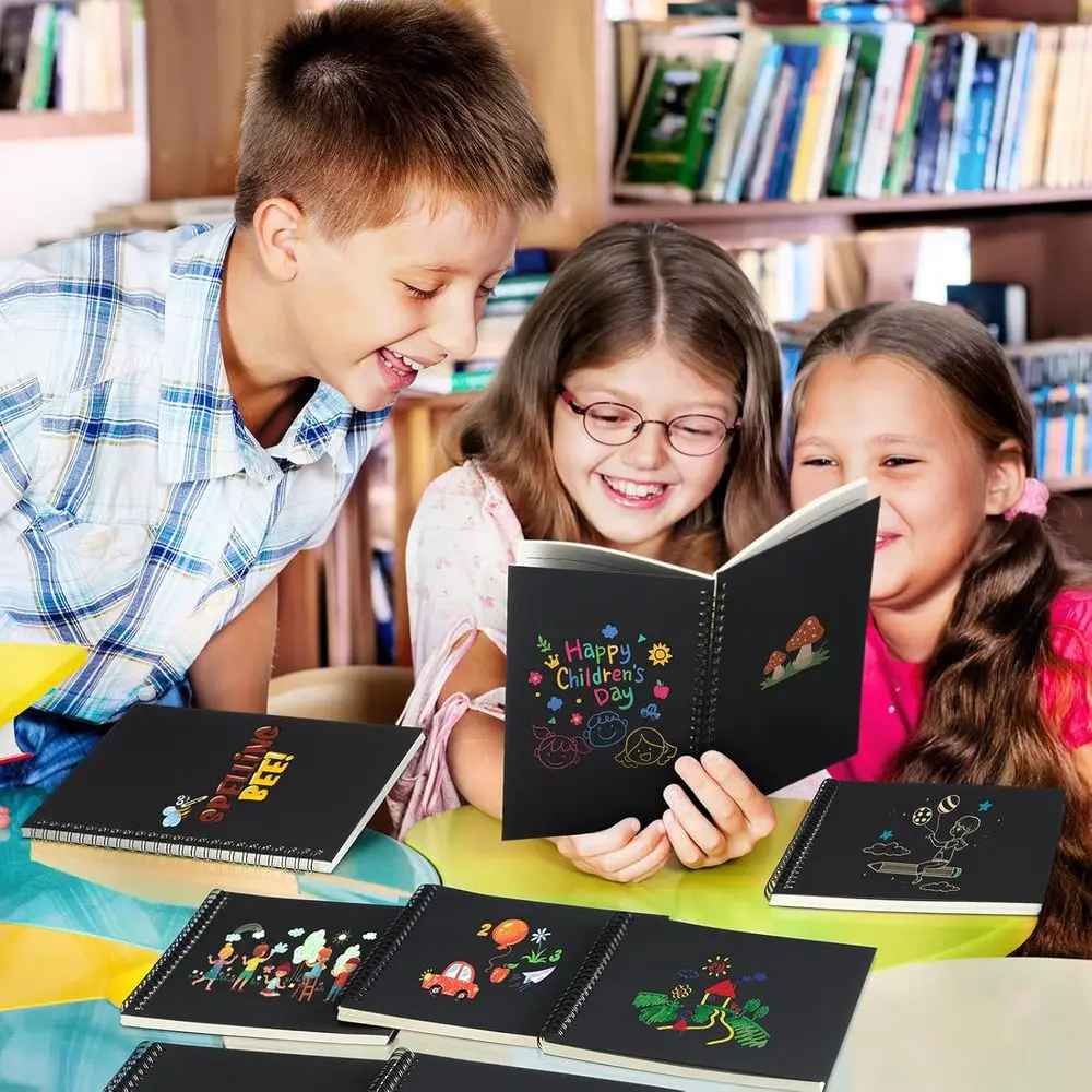 Gevoerde A5 spiraalvormige notitieboekjes, 8,3x5,5, 54-pack, schrijfpapier voor studenten en op kantoor, terug naar schoolbenodigdheden