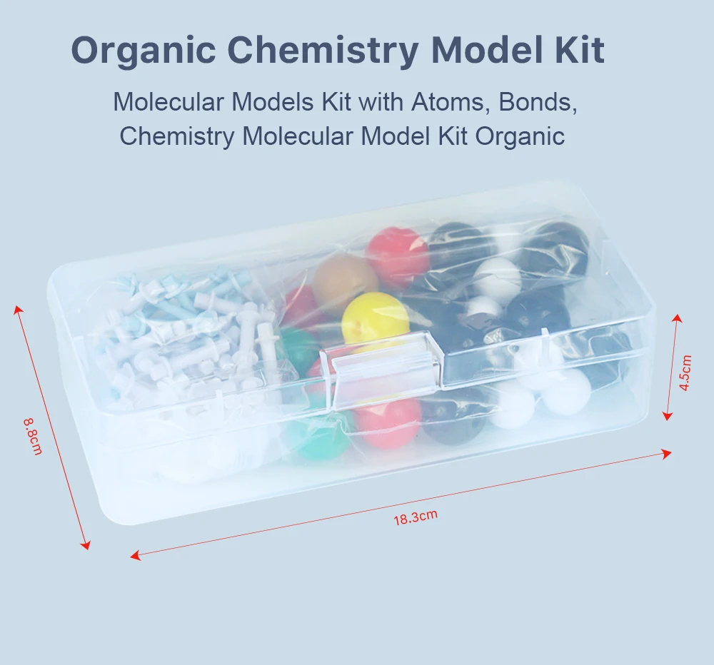 Organic Chemistry Model Kit (95 PCS) - Basic Molecular Models Kit with Atoms, Bonds, Molecular Model Kit Organic