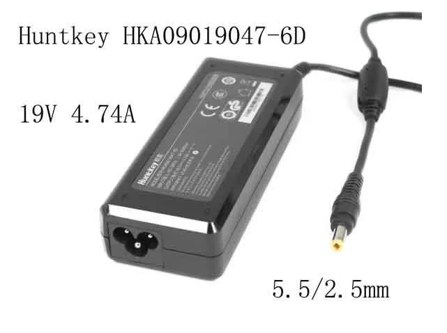 

Huntkey HKA09019047-6D, 19V 4.74A, Barrel 5.5/2.5mm, 3-Prong Power Adapter