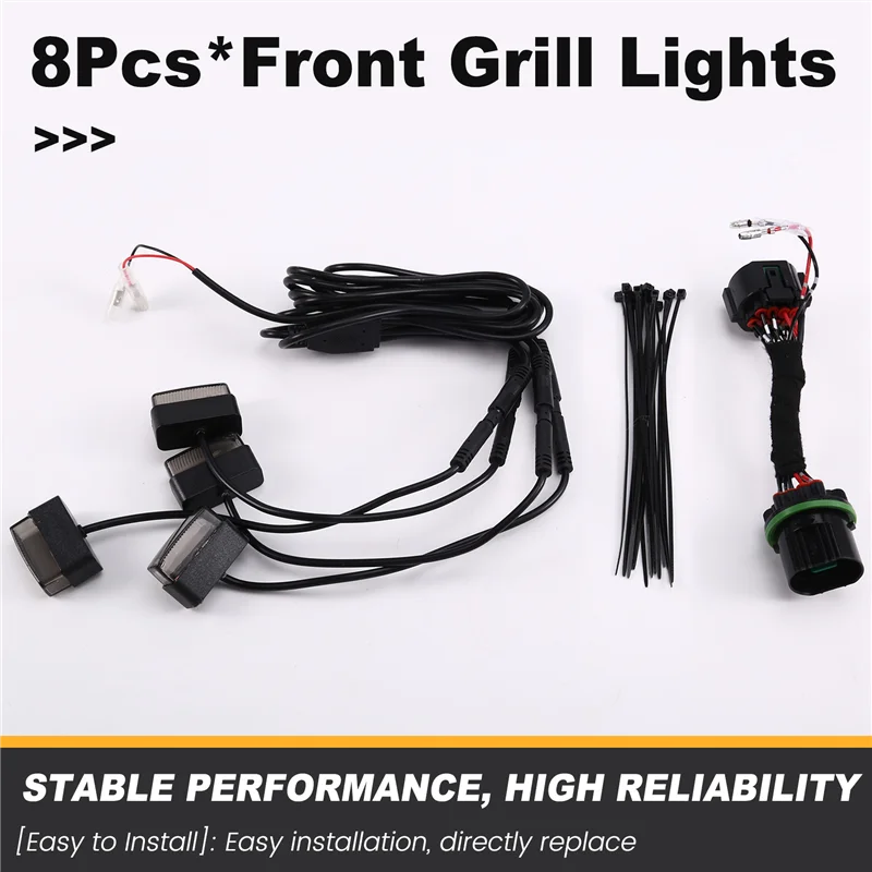 ل GWM Tank 300 2022-2024 سيارة صغيرة صفراء مصباح ليد ديكور ل Fenglin الحديد الفرسان مصبغة نمط #5