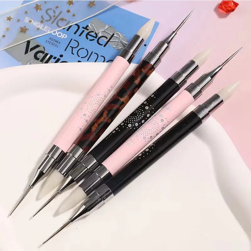 Double-ended Nail Dotting Tool with Different Ball Ends for Nail Art Painting and Drawing