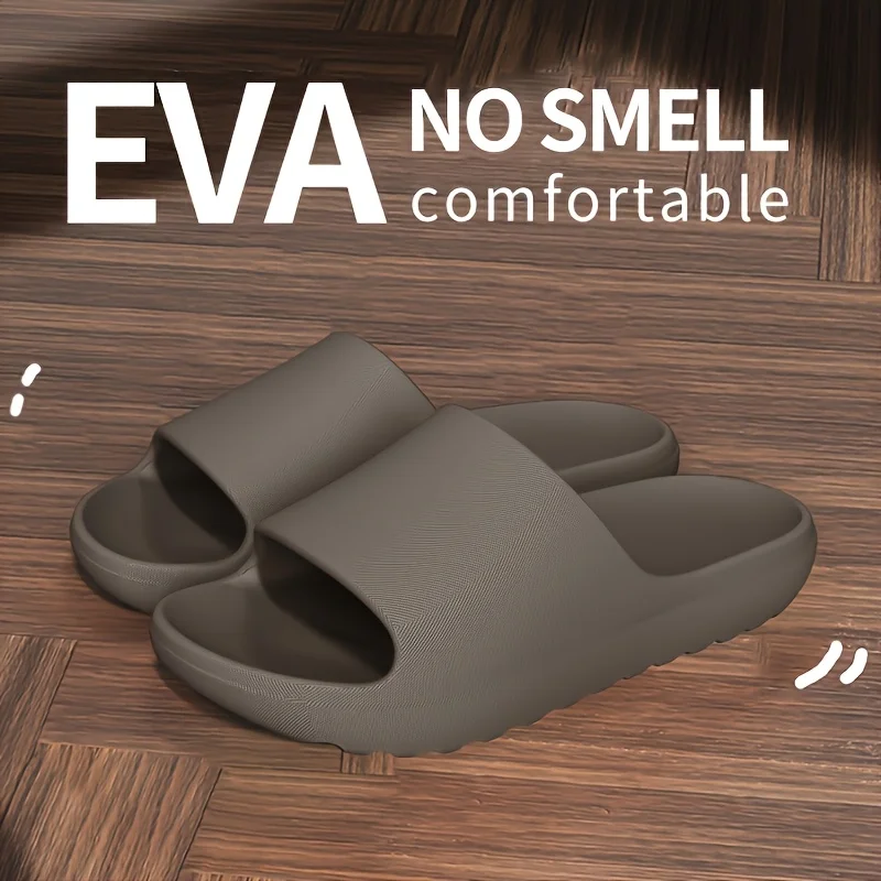 Men Odorless EVA House Slippers Thick Soft Sole Non Slip Silent Open Toe Indoor Bathroom Slides