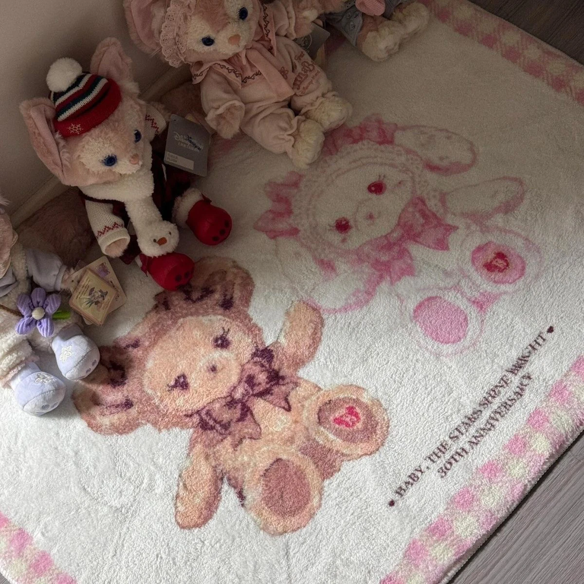 

Rabbit Bear Carpet Bedroom Ins Sle Sweet Milk Series Lolita Matching Photo Mirror Home Foot Mat Bede Blanket Home Decor