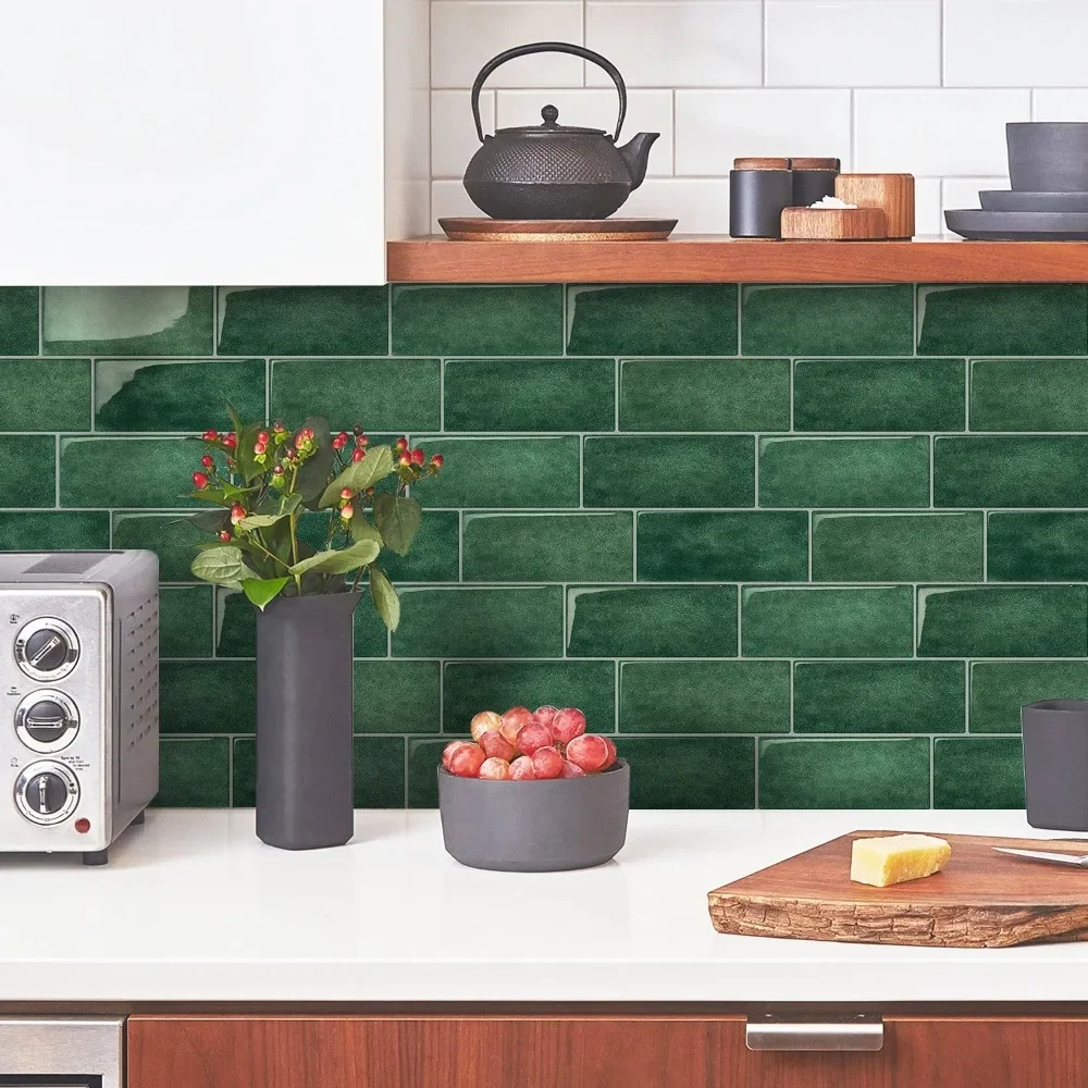 1pcs New Self-adhesive 3D Wall Tile DIY Waterproof Wall Sticker PVC Multifunction Kitchen Backsplash Home Decor Wall Sticker