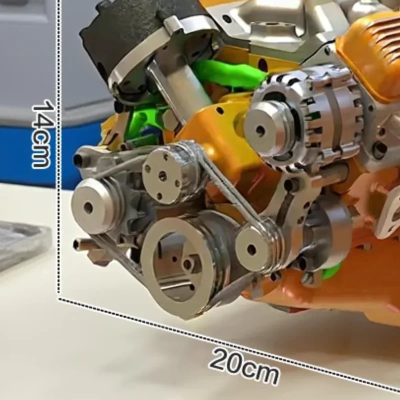 مجموعة محرك Binray Cison V8 مجموعات نماذج محرك الغاز الصغيرة ذات الكتل الصغيرة بناء مجموعات محرك الجذع Cison الخاصة بك التي تعمل